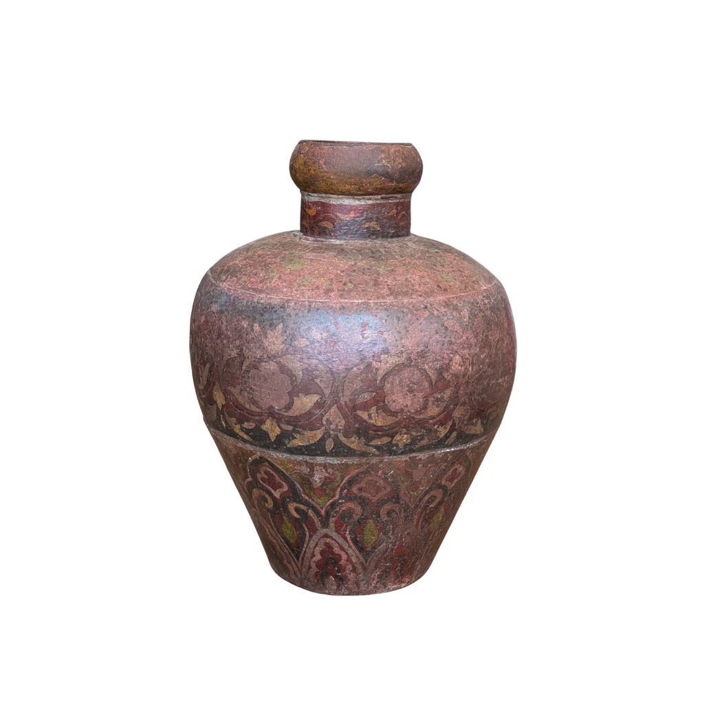 Vintage Hand-Embossed Metal Vase