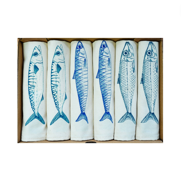 Assorted Fish Cloth Napkins (Set of 6)