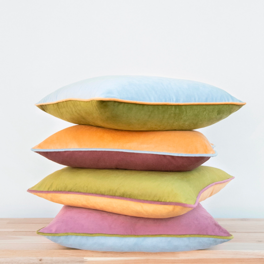 Velveteen Pillows in Various Colorways