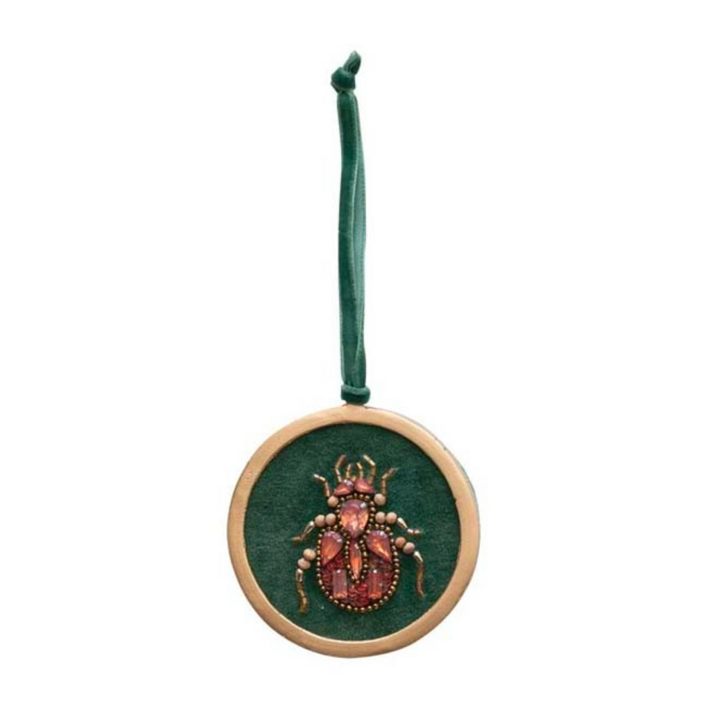 Beaded Beetle Ornament in Various Colors