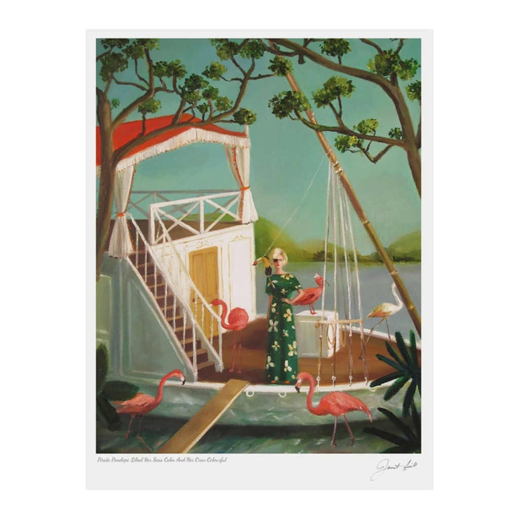 Pirate Penelope Liked Her Seas Calm and Her Crew Print