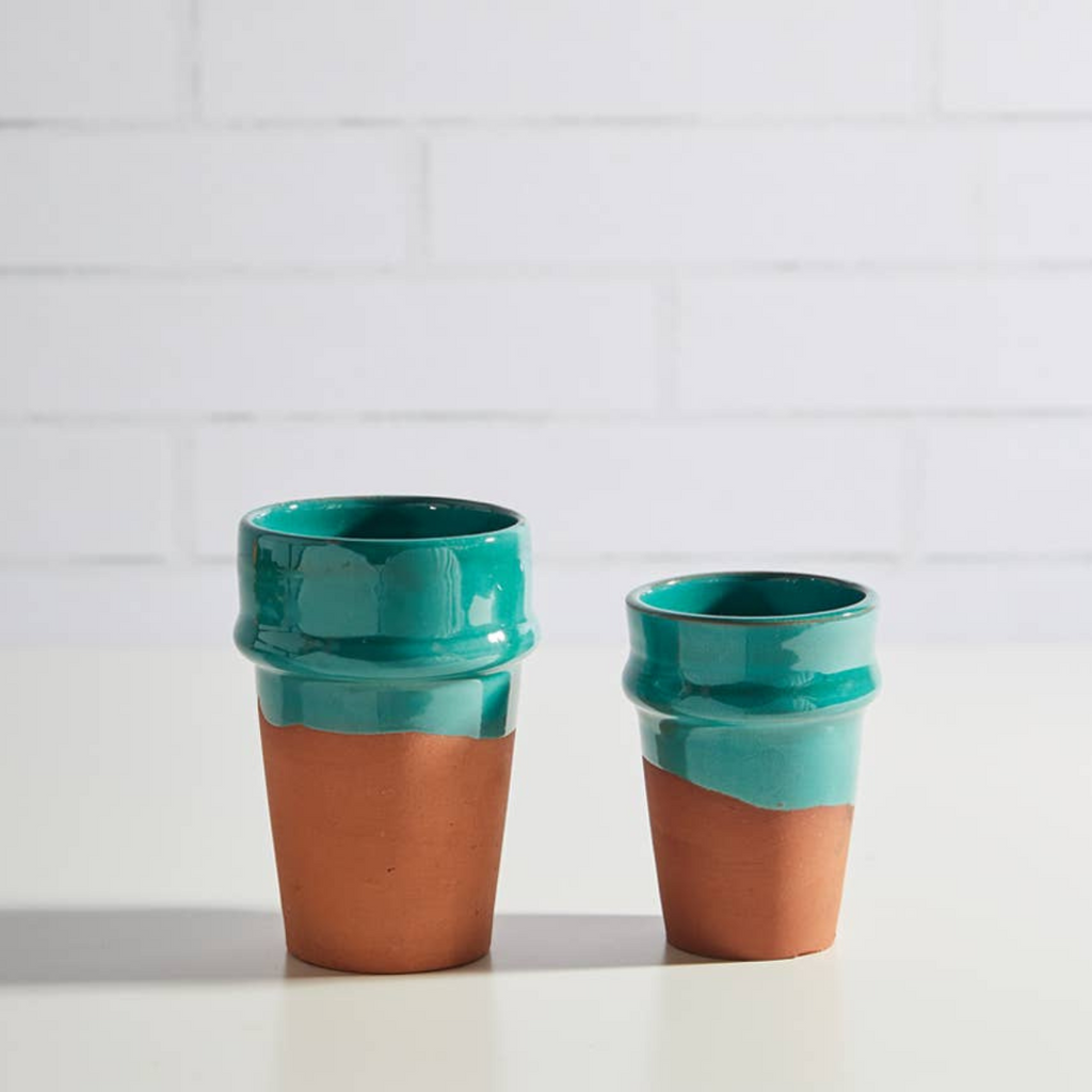 Teal Moroccan Beldi Ceramic Cups