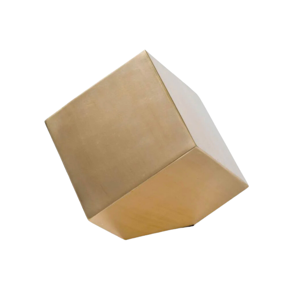 Gold Solid Standing Cube