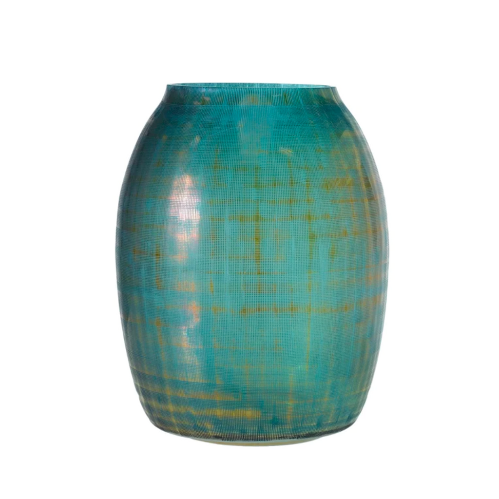 Teal Luster Vase