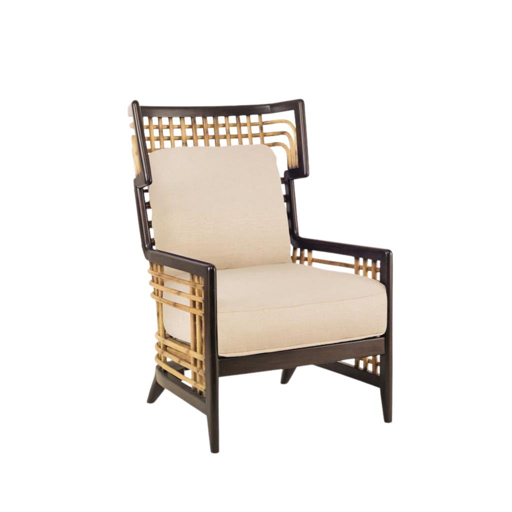 Woven Wingback Lounge Chair