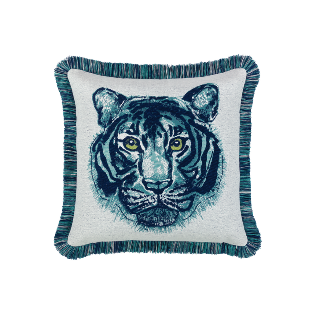 Fringed Bengal Outdoor Pillow