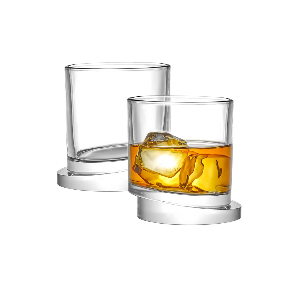 Asymmetrical Whiskey Glasses (Set of 2)