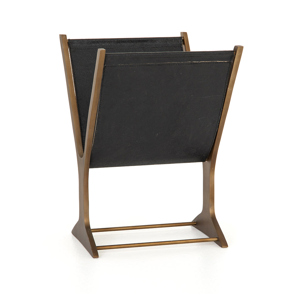 Perforated Leather Marty Magazine Rack