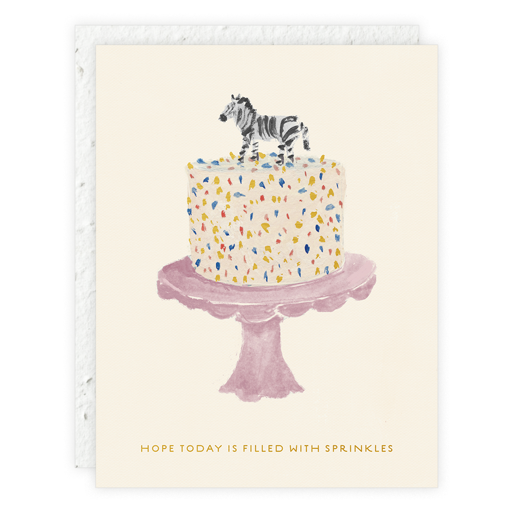Zebra Cake Card