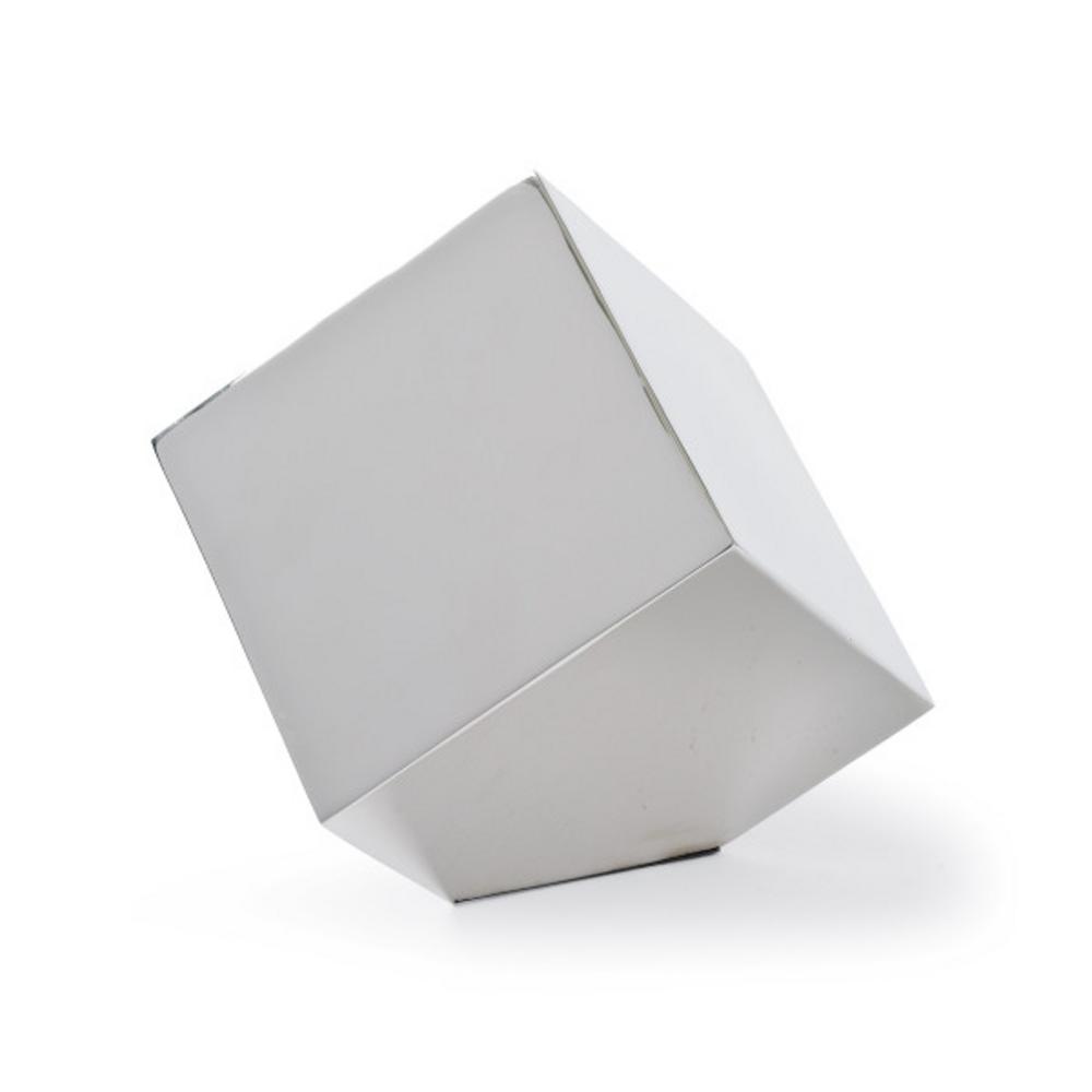 Silver Solid Standing Cube