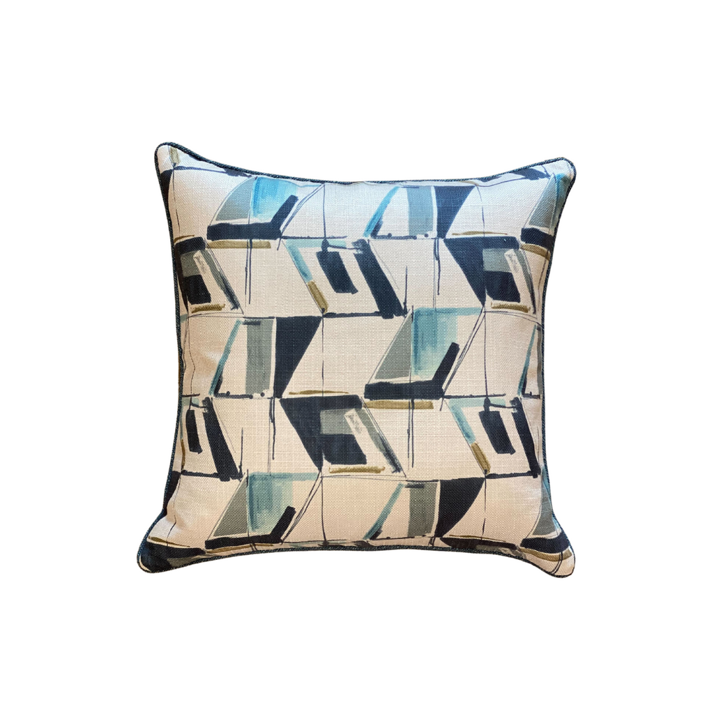 Custom Abstract Blues Pillow