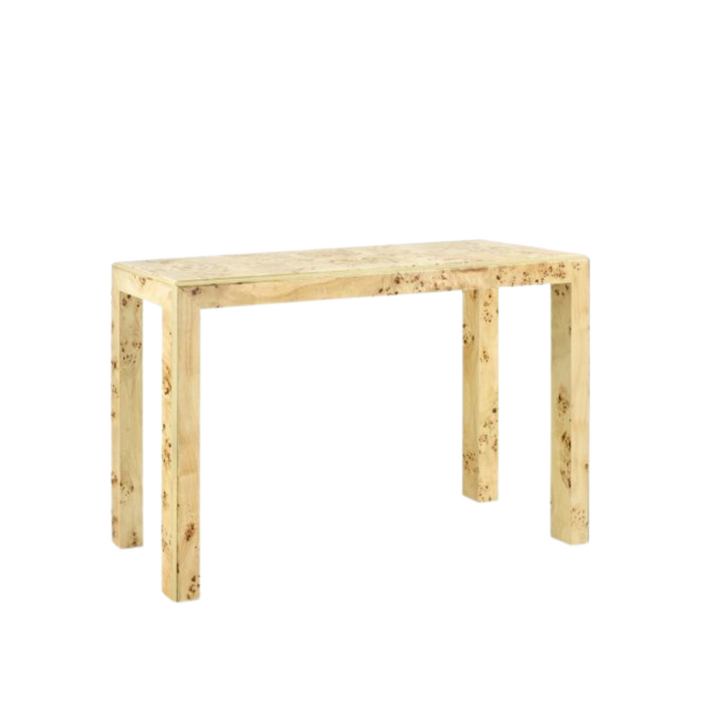 Luisa Burl Wood Console Table